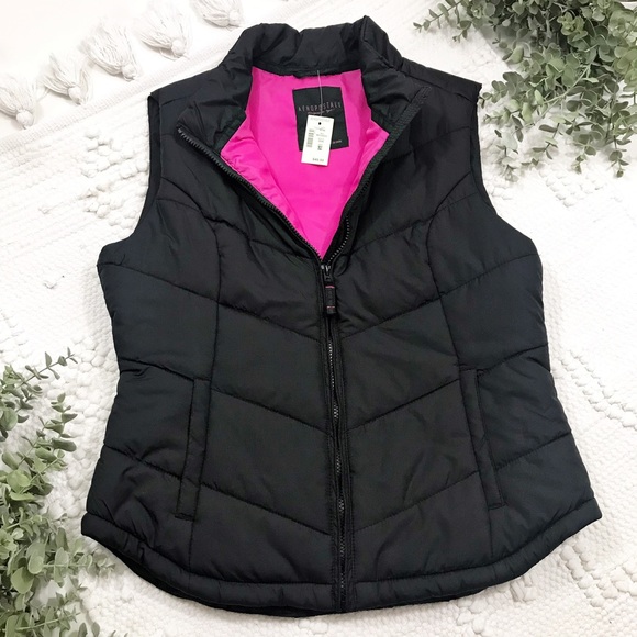 Aeropostale Jackets & Blazers - Aeropostale Black & Pink Puffer Vest